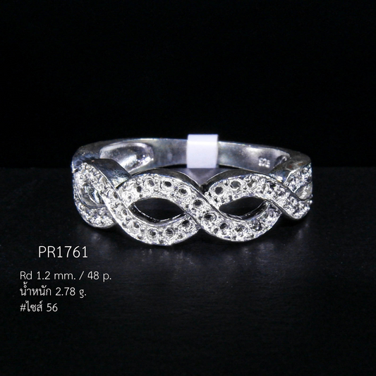 Thaigems ตัวเรือนเปล่า แหวนเงินแท้ 92.5